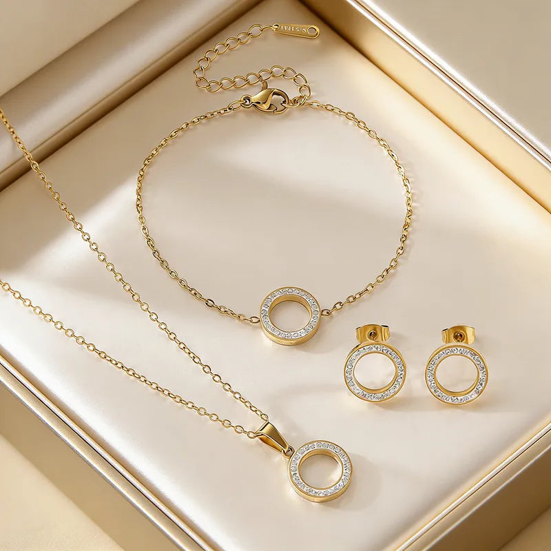 Γυναικείο Σετ Κολιέ-Βραχιόλι-Σκουλαρίκια