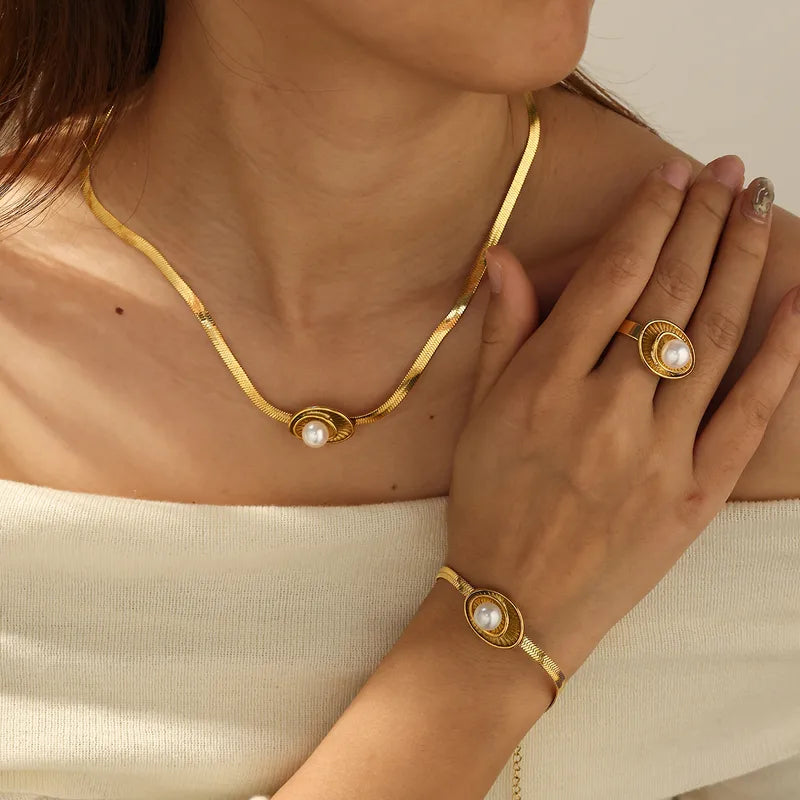 Γυναικείο Κολιέ με Πέρλα