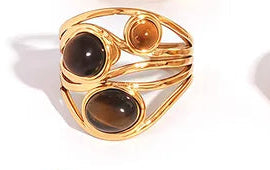 Γυναικείο Δαχτυλίδι με Tiger Eye Πέτρες