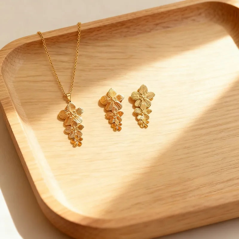 Γυναικείο Σετ Κολιέ-Σκουλαρίκια