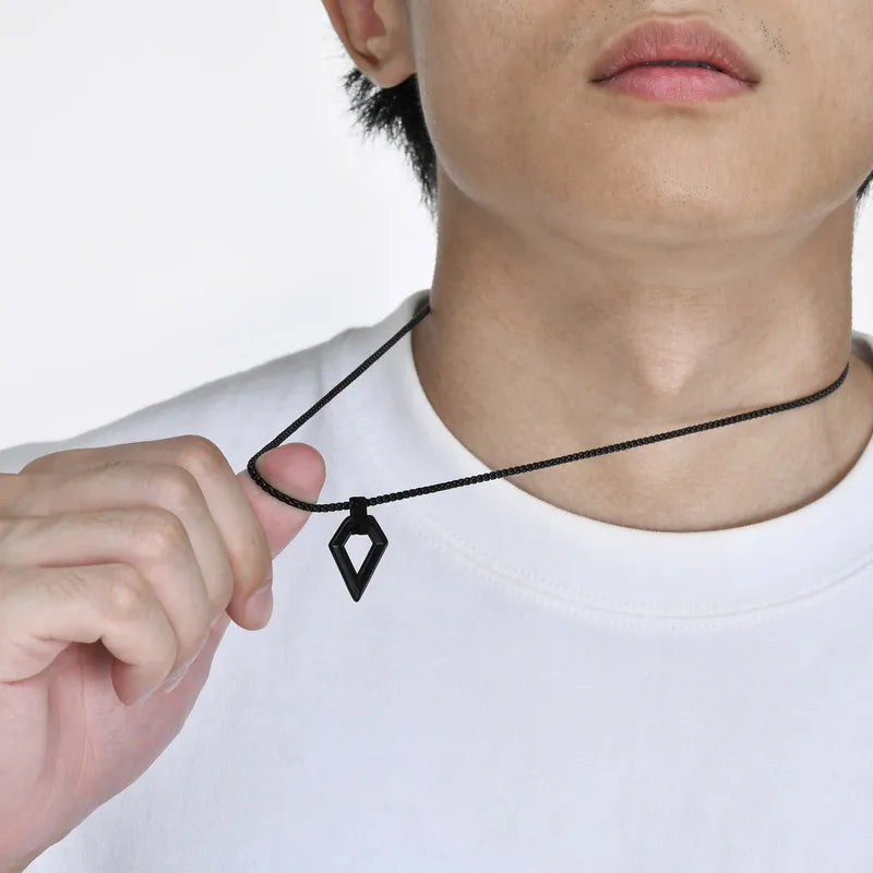 Ανδρική Αλυσίδα Λαιμού με κρεμαστό στοιχείο Ρόμβο