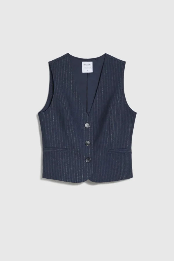 Γυναικείο Γιλέκο blue-navy με ρίγα | Women's navy blue striped vest