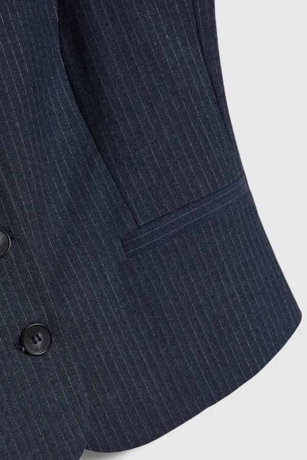 Γυναικείο Γιλέκο blue-navy με ρίγα | Women's navy blue striped vest