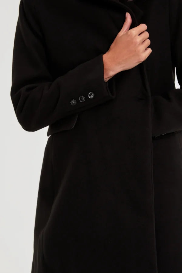Γυναικείο Διπλόκουμπο Παλτό Μαύρο | Women's Double-Button Coat Black
