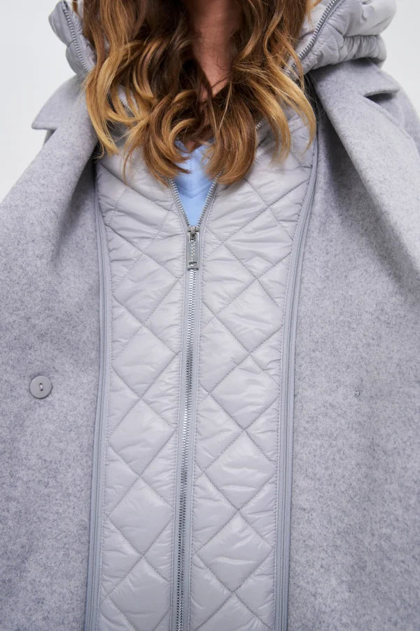 Γυναικείο Μακρύ Παλτό Γκρι Mel | Women's Long Coat Grey Mel