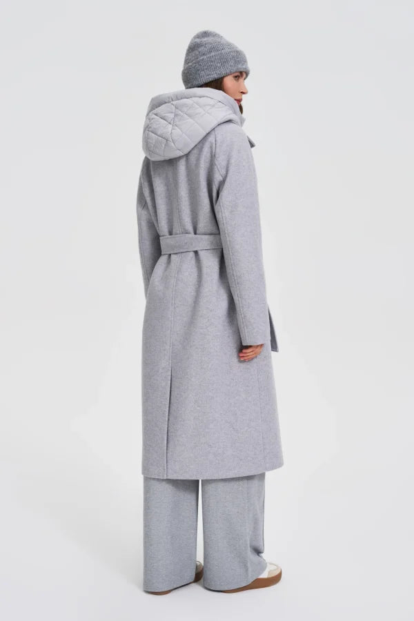 Γυναικείο Μακρύ Παλτό Γκρι Mel | Women's Long Coat Grey Mel