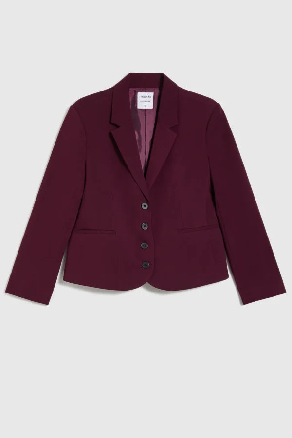 Σακάκι Γυναικείο Μεσάτο Burgundy-MOODO  |