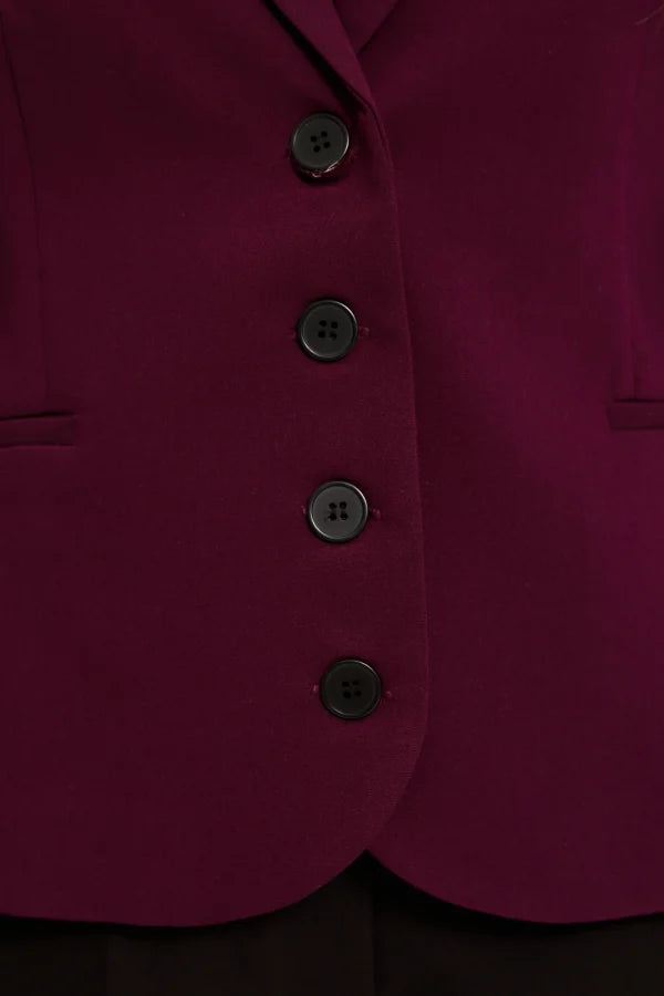 Σακάκι Γυναικείο Μεσάτο Burgundy-MOODO  |