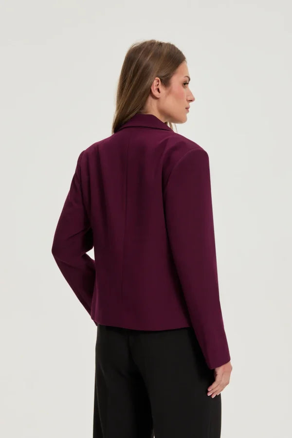 Σακάκι Γυναικείο Μεσάτο Burgundy-MOODO  |