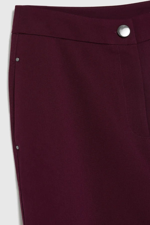 Παντελόνι Γυναικείο Burgundy-MOODO | Women's Burgundy Pants-MOODO
