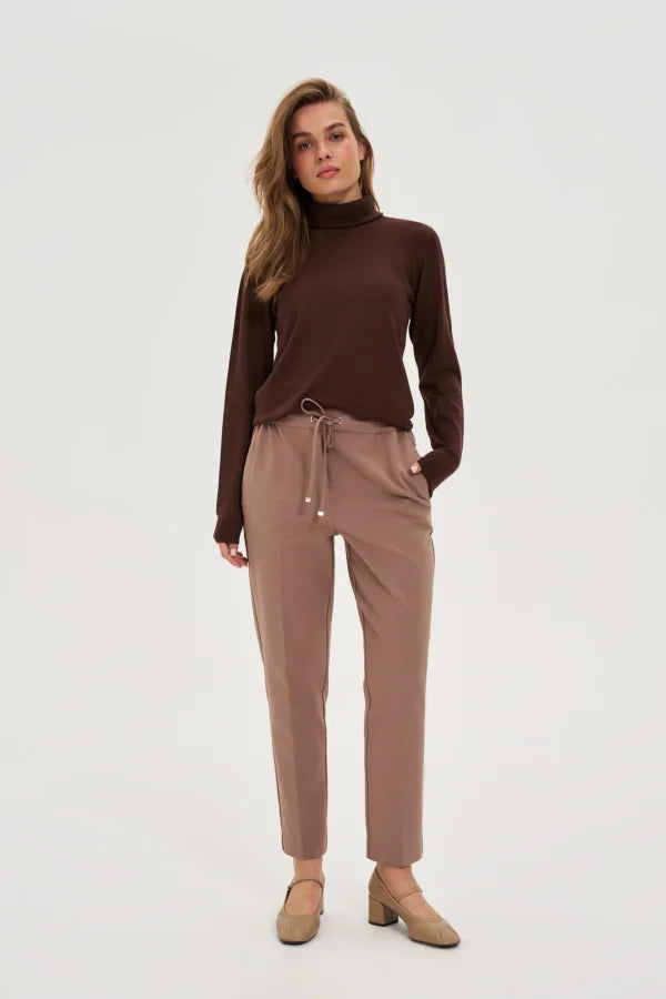 Πουλόβερ Γυναικείο Ζιβάγκο Coffee-MOODO | Women's Τurtleneck Sweater Coffee