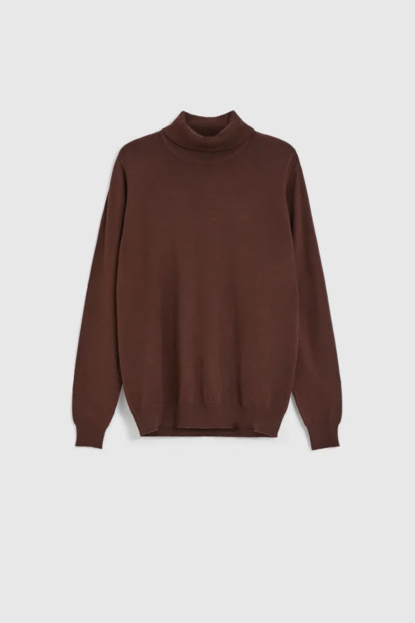 Πουλόβερ Γυναικείο Ζιβάγκο Coffee-MOODO | Women's Τurtleneck Sweater Coffee