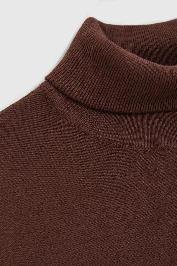 Πουλόβερ Γυναικείο Ζιβάγκο Coffee-MOODO | Women's Τurtleneck Sweater Coffee