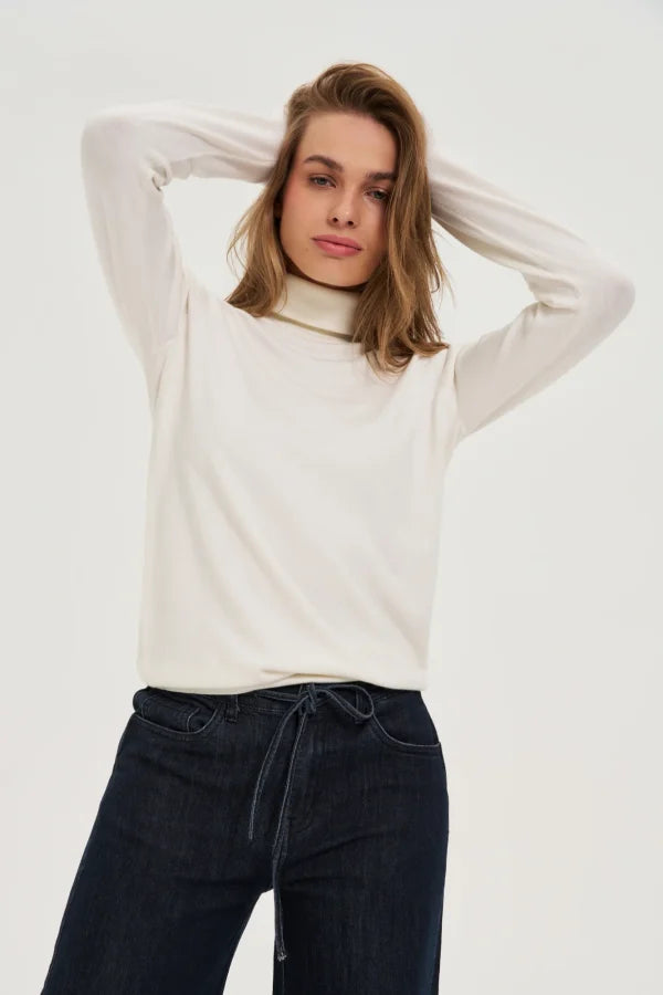 Πουλόβερ Ζιβάγκο Γυναικείο Off White | Women's Turtleneck Sweater Off White
