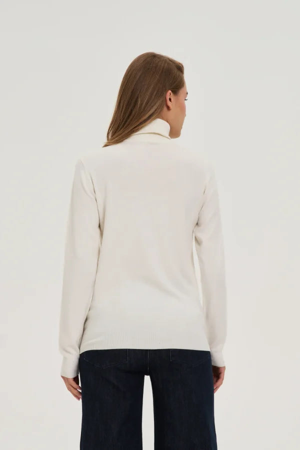 Πουλόβερ Ζιβάγκο Γυναικείο Off White | Women's Turtleneck Sweater Off White