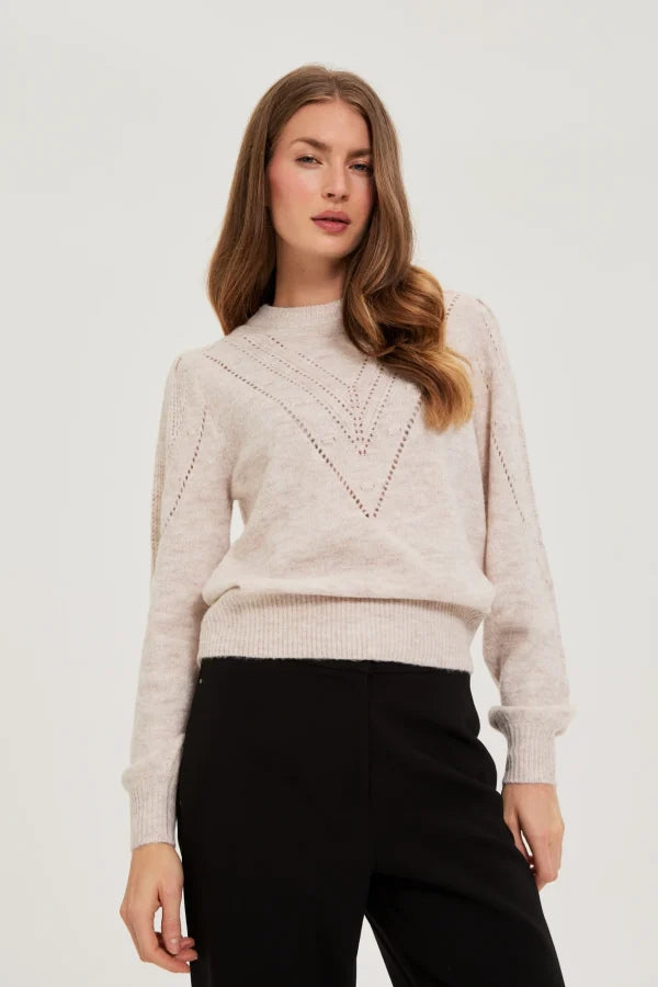 Πουλόβερ Γυναικείο Μπεζ Mel | Women's Beige Mel Sweater