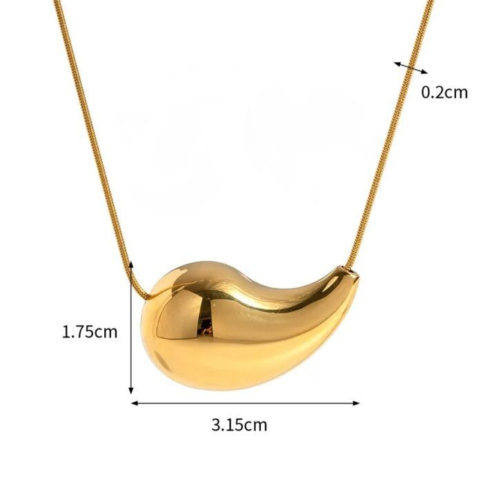 Ατσάλινο κολιέ Drop Slider