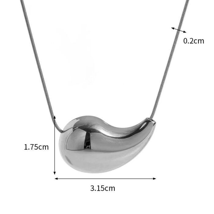 Ατσάλινο κολιέ Drop Slider