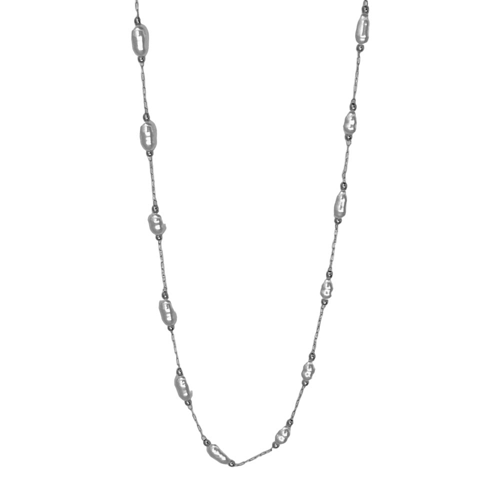 Γυναικείο Ατσάλινο Κολιέ Με "Πέρλες" – Women’s Steel Necklace with "Pearls"