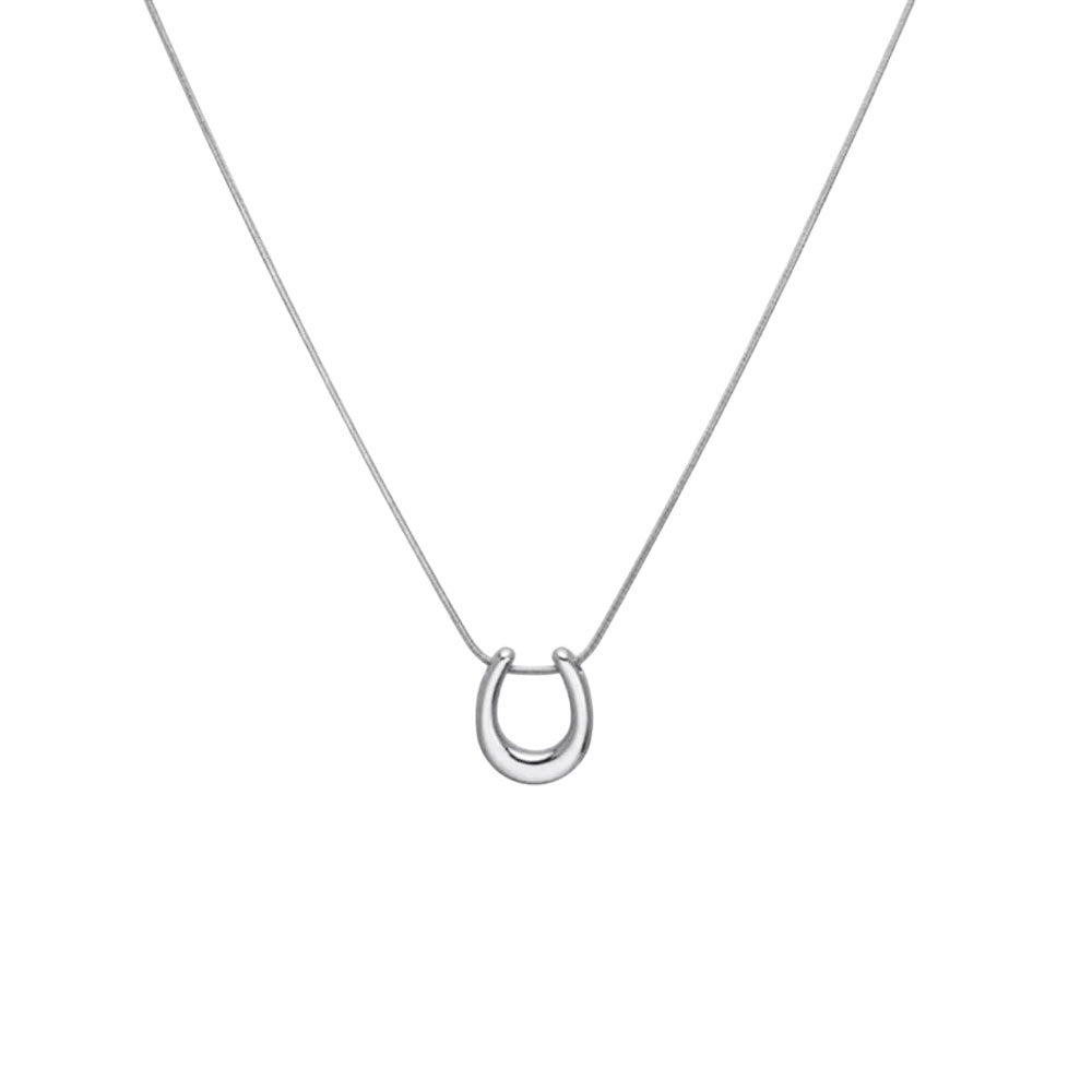 Γυναικείο Ατσάλινο Κολιέ Με Κρεμαστό Πέταλο – Women’s Steel Necklace With Horseshoe Pendant
