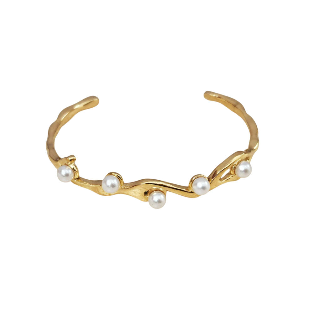 Γυναικεία Ατσάλινη Χειροπέδα Βέργα Με Πέρλες – Women’s Steel Handcuffs Rod With Pearls