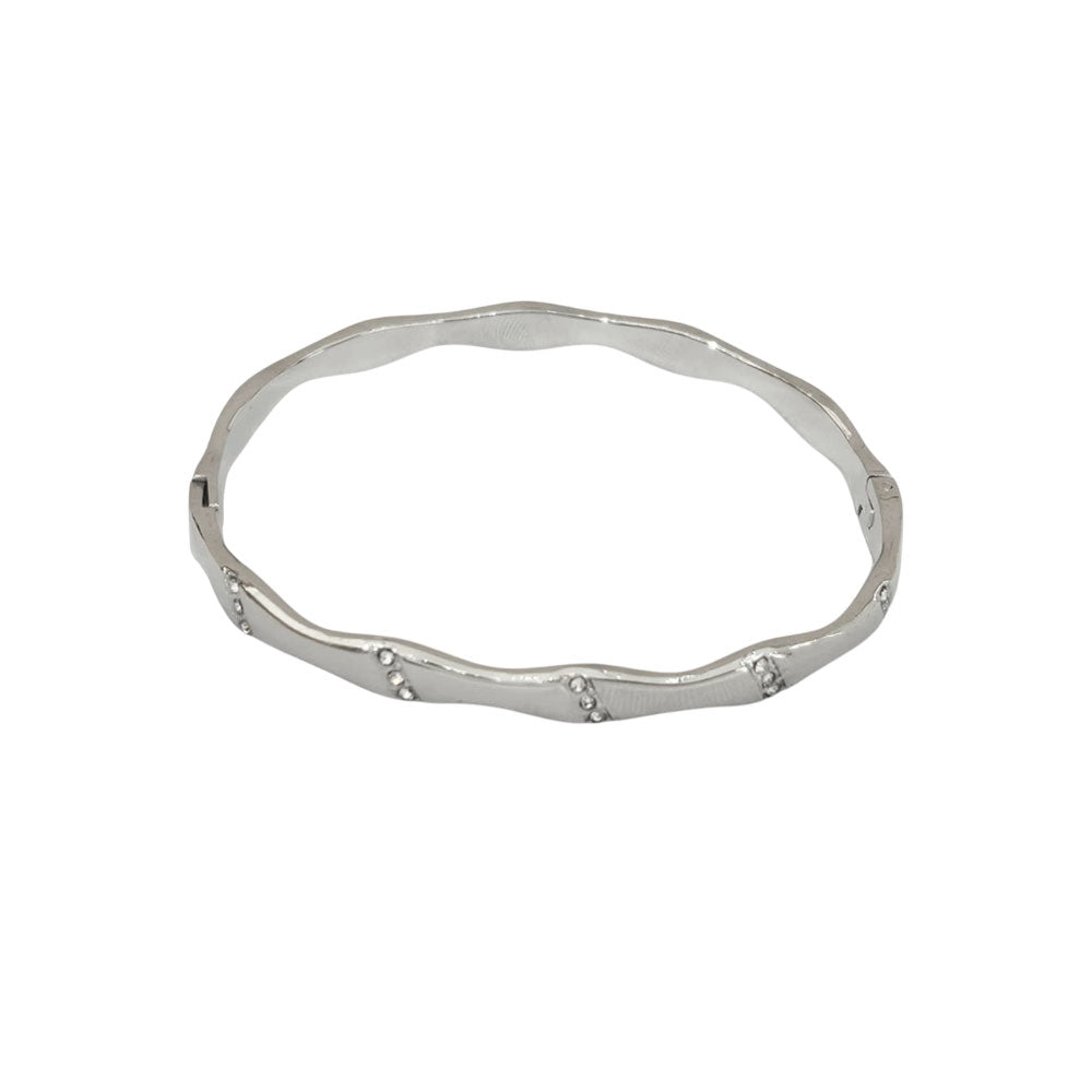 Γυναικεία Ατσάλινη Χειροπέδα Με Πέτρες Ζιργκόν – Women’s Stainless Steel Handcuffs With Zircon Stones