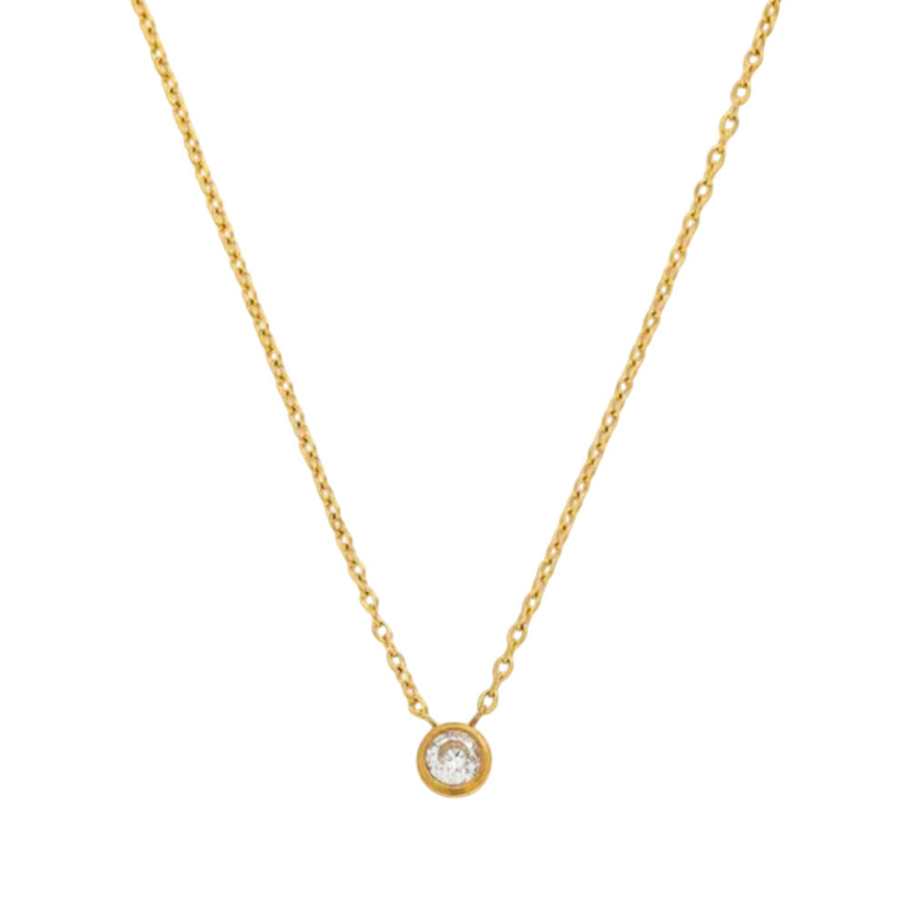 Γυναικείο Κολιέ Από Ανοξείδωτο Ατσάλι Με Διαμάντι – Women’s Stainless Steel Necklace With Diamond