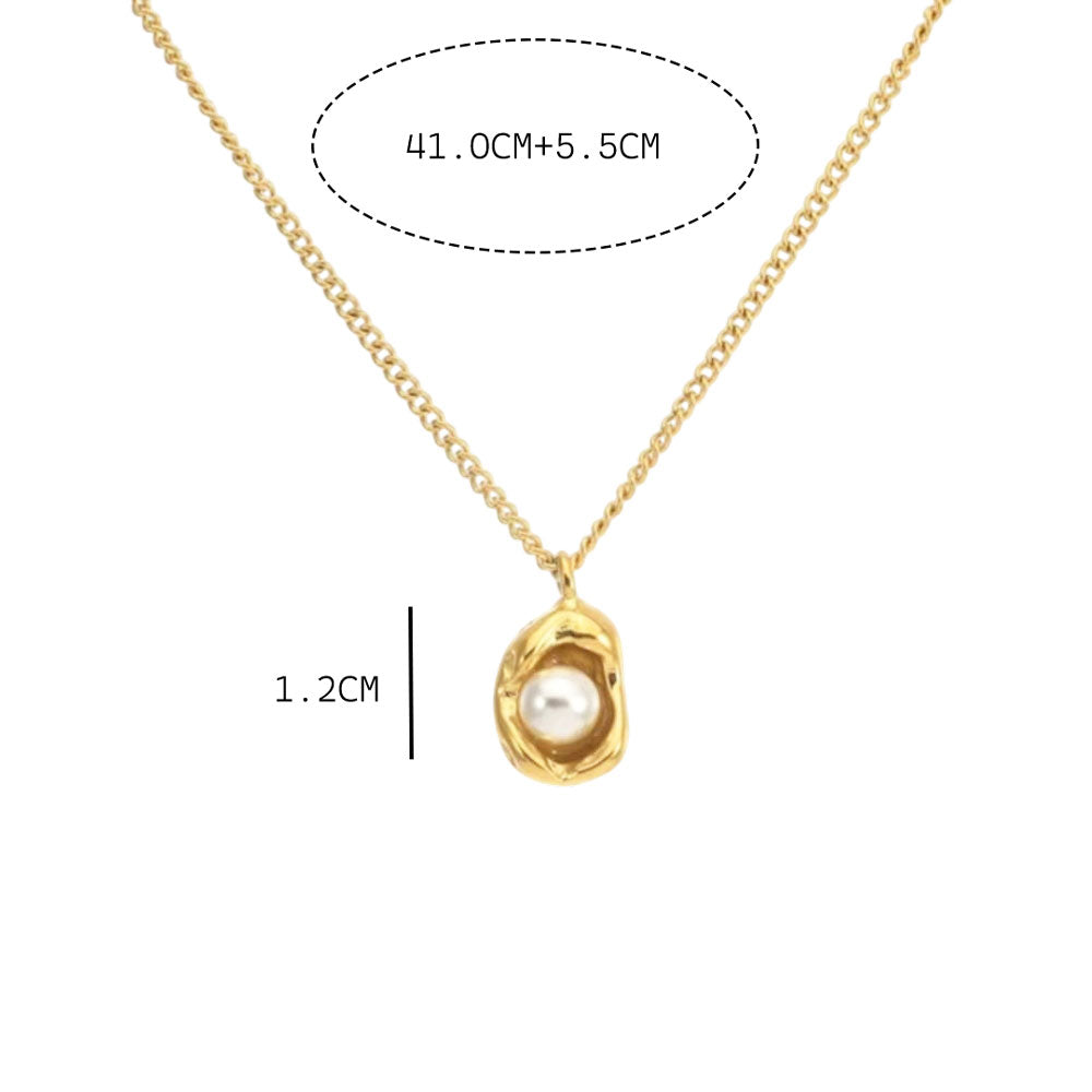 Γυναικείο Ατσάλινο Κολιέ Με ”Μαργαριτάρι”– Women’s Steel Necklace With ”Pearl”