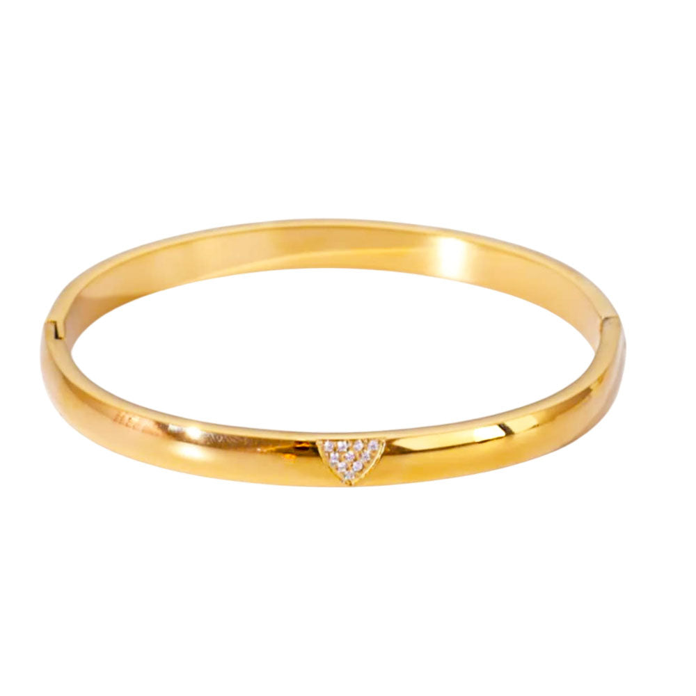 Γυναικεία Χειροπέδα Απο Ανοξείδωτο Ατσάλι Με Διακριτικές Πέτρες Ζιργκόν – Women’s Stainless Steel Handcuffs With Discreet Zircon Stones