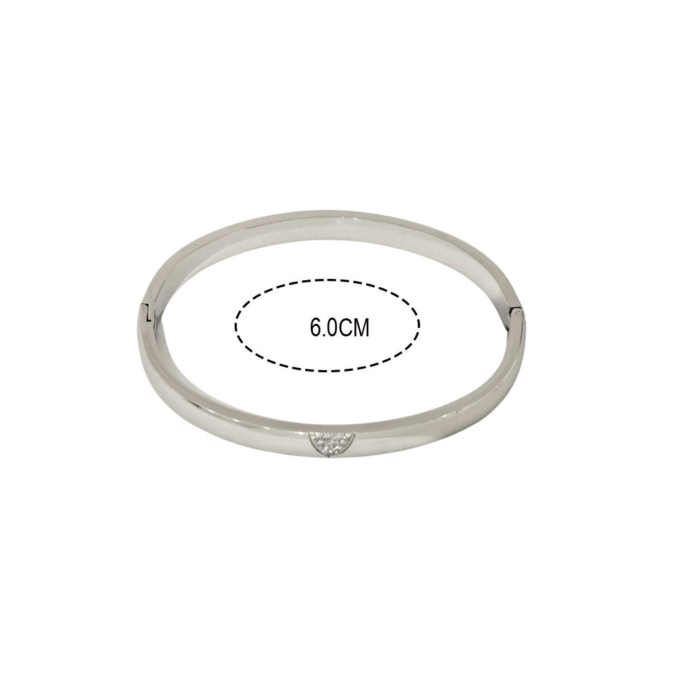 Γυναικεία Χειροπέδα Απο Ανοξείδωτο Ατσάλι Με Διακριτικές Πέτρες Ζιργκόν – Women’s Stainless Steel Handcuffs With Discreet Zircon Stones