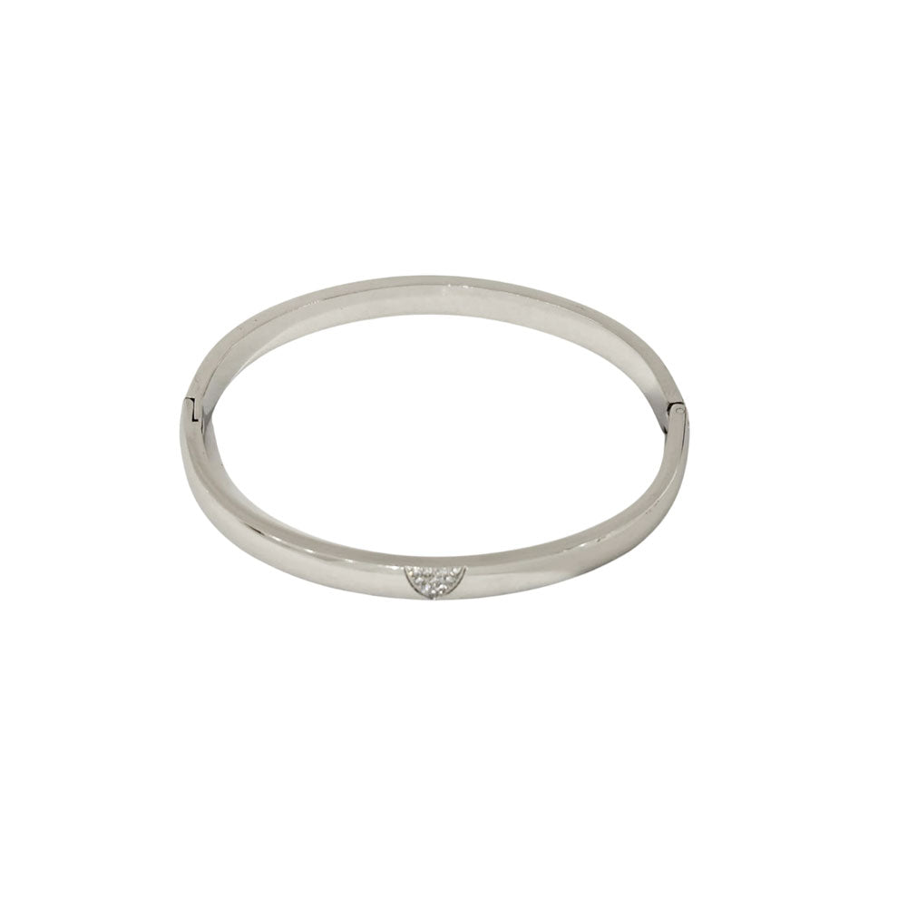 Γυναικεία Χειροπέδα Απο Ανοξείδωτο Ατσάλι Με Διακριτικές Πέτρες Ζιργκόν – Women’s Stainless Steel Handcuffs With Discreet Zircon Stones