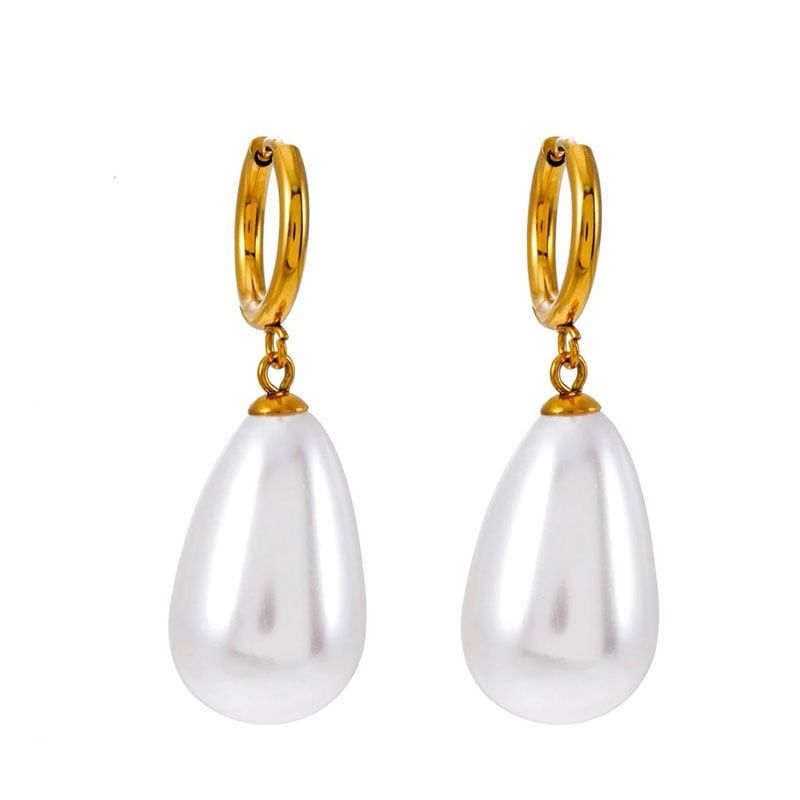 Γυναικεία Ατσάλινα Σκουλαρίκια Κρεμαστά – Women’s Steel Pearl Earrings