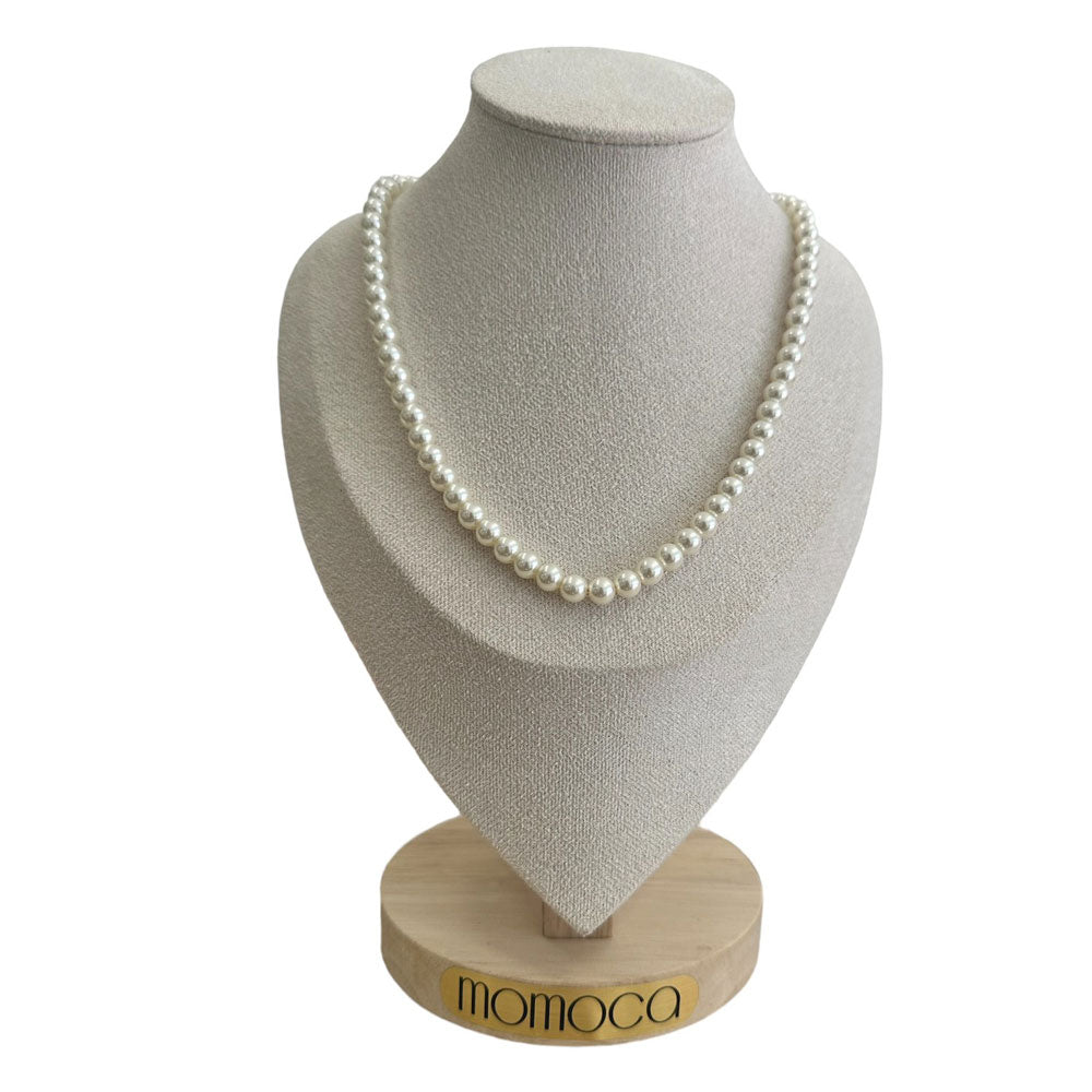 Γυναικείο Ατσάλινο Κολιέ Με "Πέρλες"- Women's Steel Necklace With "Pearls"