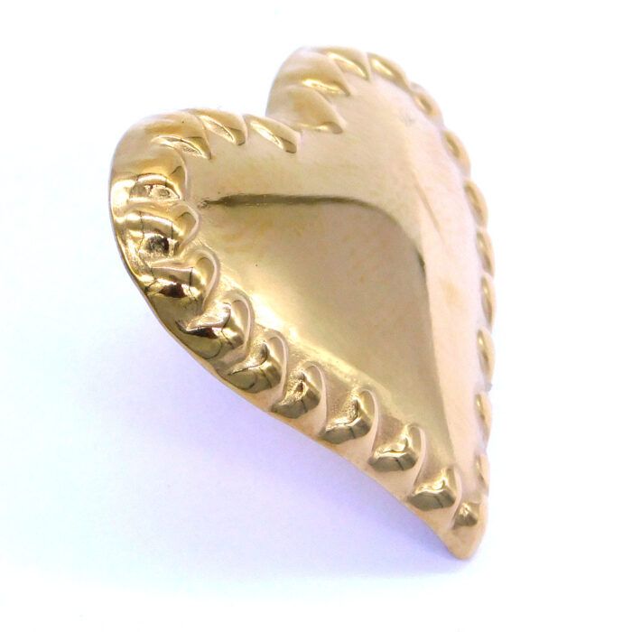 Ατσάλινα σκουλαρίκια Καρδιά με ραφές