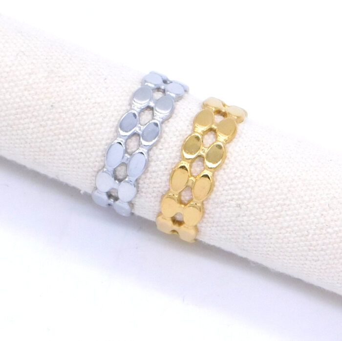 Ατσάλινο δαχτυλίδι Double flat