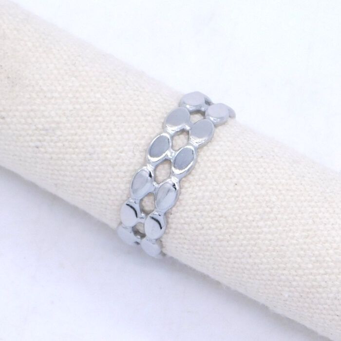 Ατσάλινο δαχτυλίδι Double flat