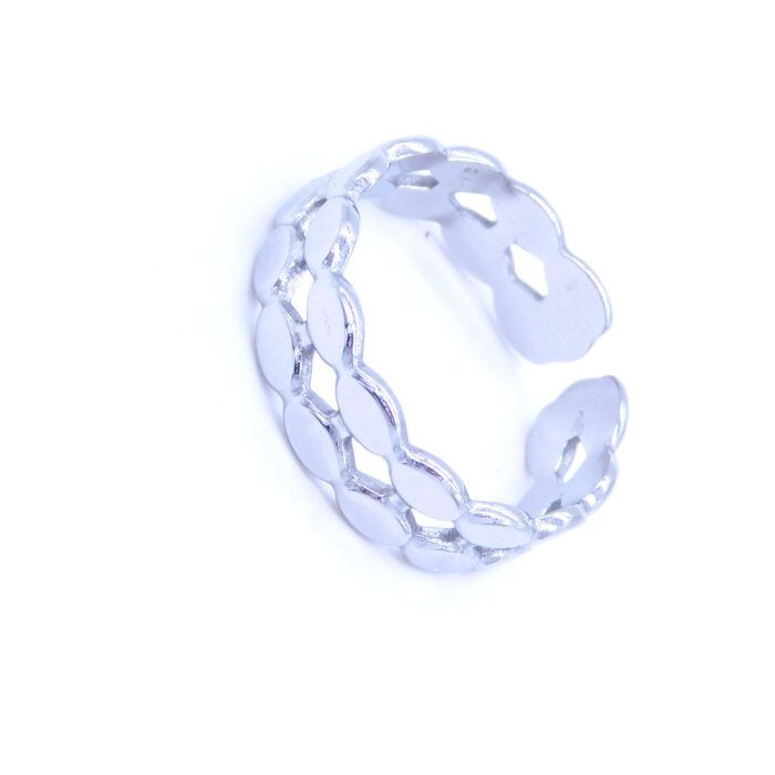 Ατσάλινο δαχτυλίδι Double flat