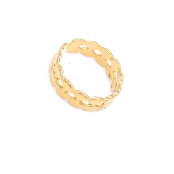 Ατσάλινο δαχτυλίδι Double flat