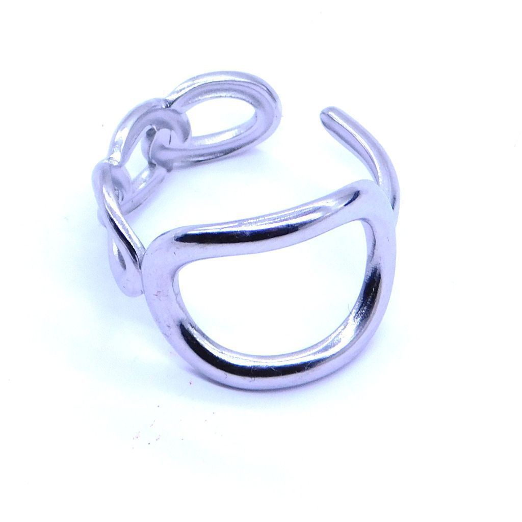 316L Ατσάλινο δαχτυλίδι οργανικός κύκλος με αυξομείωση μεγέθους | 316L organic steel ring with adjustable size