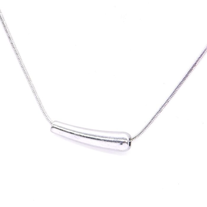 Ατσάλινο κολιέ με περαστό στοιχείο