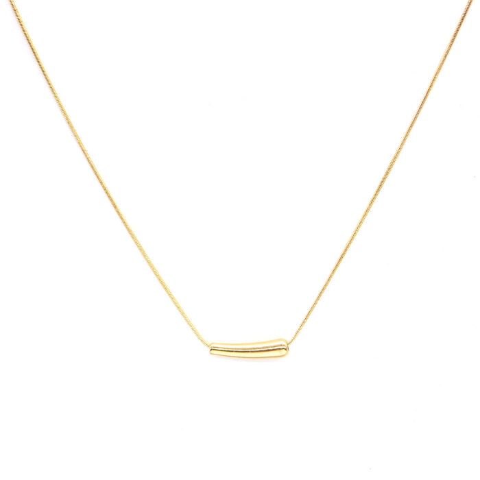 Ατσάλινο κολιέ με περαστό στοιχείο