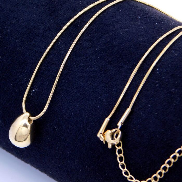 Ατσάλινο κολιέ με 3D σταγόνα