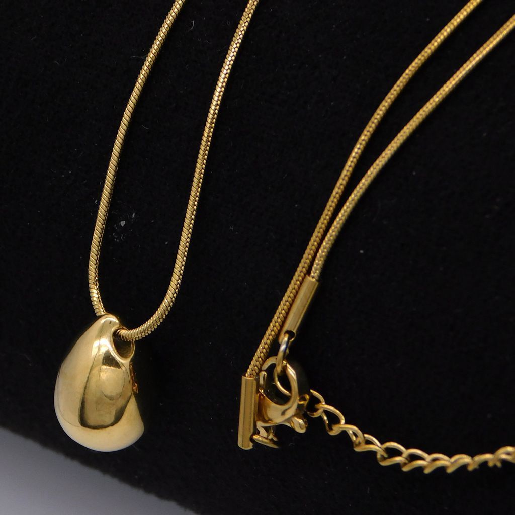 Ατσάλινο κολιέ με 3D σταγόνα