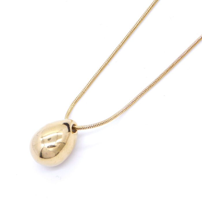 Ατσάλινο κολιέ με 3D σταγόνα