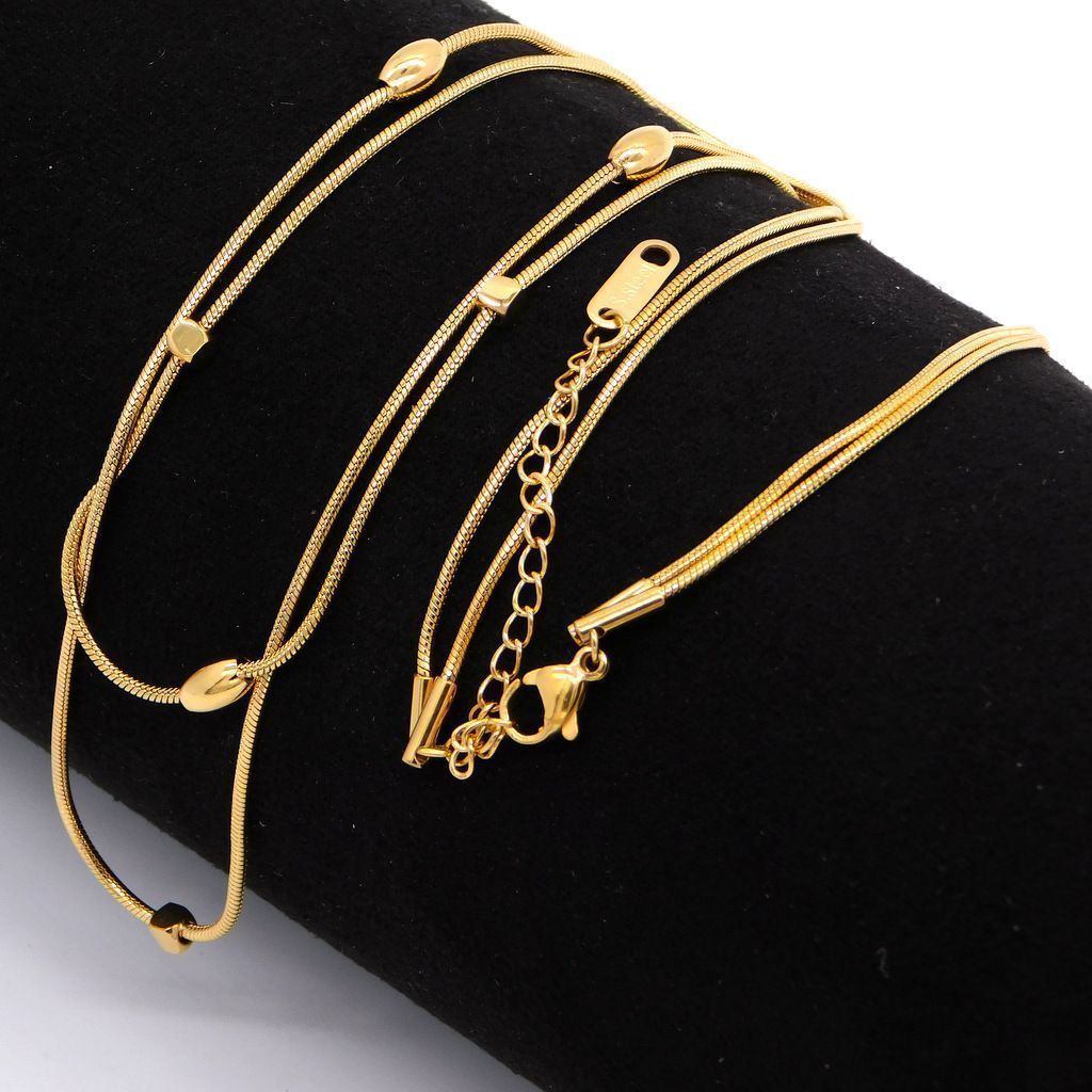 Ατσάλινο κολιέ Double