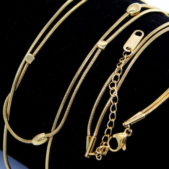 Ατσάλινο κολιέ Double