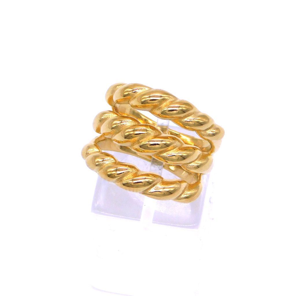 Ατσάλινο δαχτυλίδι triple rope | Triple rope steel ring