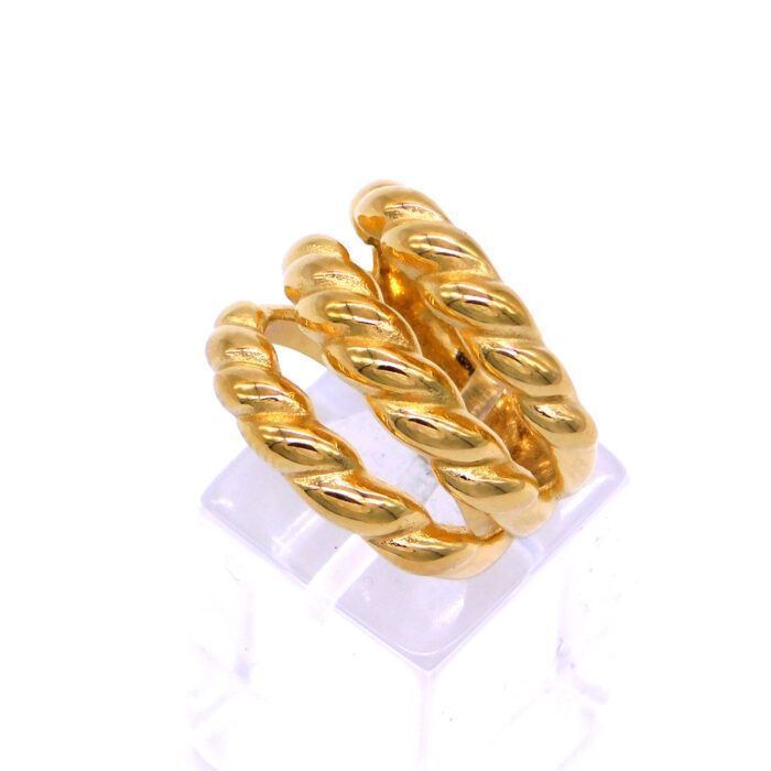 Ατσάλινο δαχτυλίδι triple rope | Triple rope steel ring