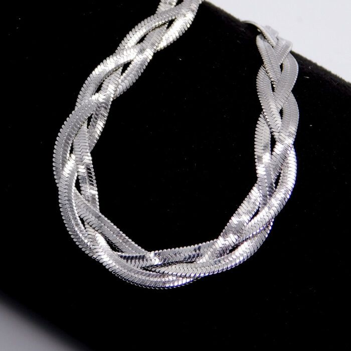 Ατσάλινο κολιέ τριπλής αλυσίδας | Triple chain steel necklace