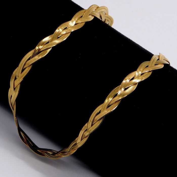 Ατσάλινο κολιέ τριπλής αλυσίδας | Triple chain steel necklace